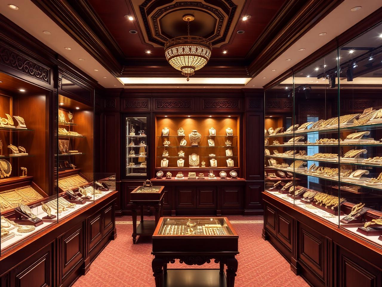 Interior of a Banarasi Jewellers showroom in Ballia